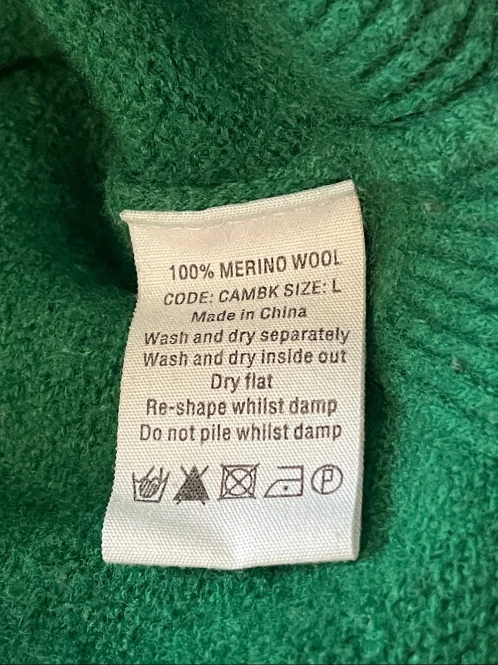 TOAST High Neck Roll Neck 100% Merino Wool Sweater Boxy Fit Size Large